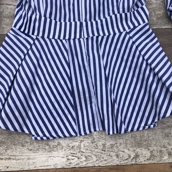 SOLD. Anthropologie Avec Les Filles Ruffle Sleeve Peplum Top - Picture 9 of 11